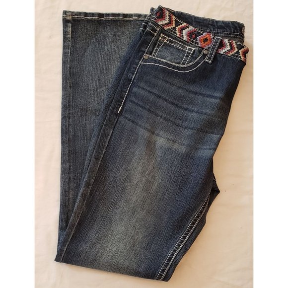 Rockin C Jeans ~ New with tags ~ Distressed Denim Blue ~ Sz 34 - Picture 3 of 11